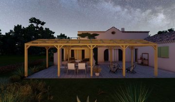 Pergola en bois en automne : équipements indispensables