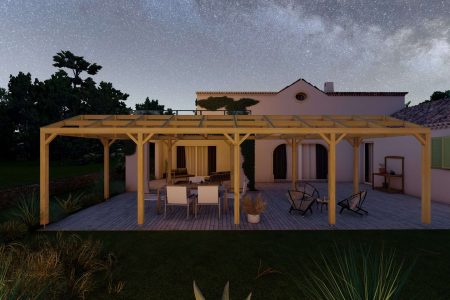 Ma Pergola Bois, pergola en bois en automne, bois, salon de jardin