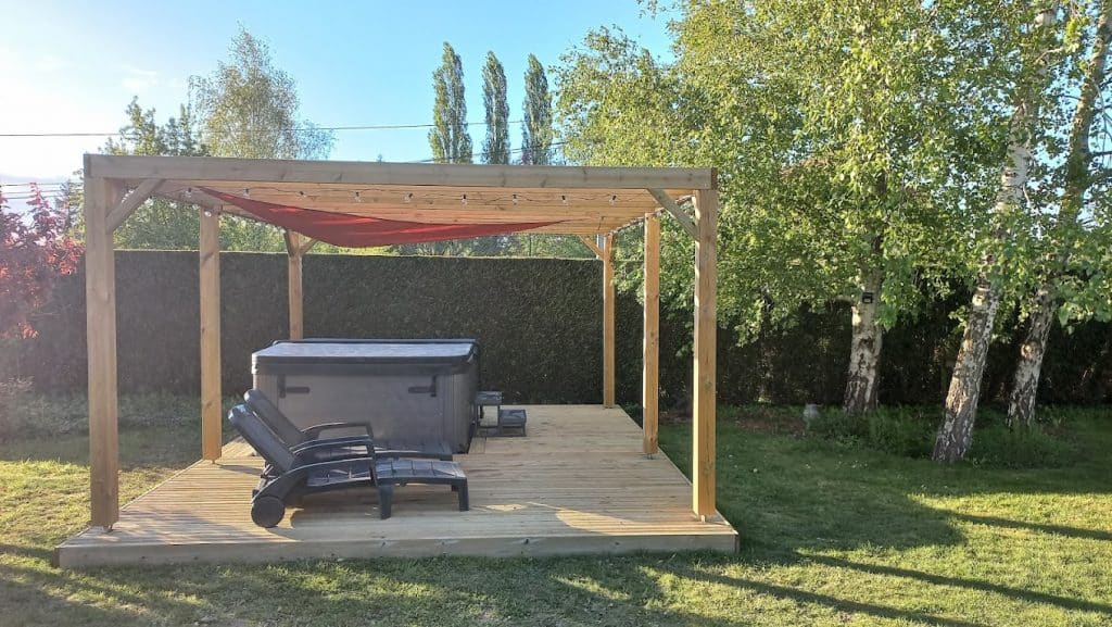 pergola bois spa