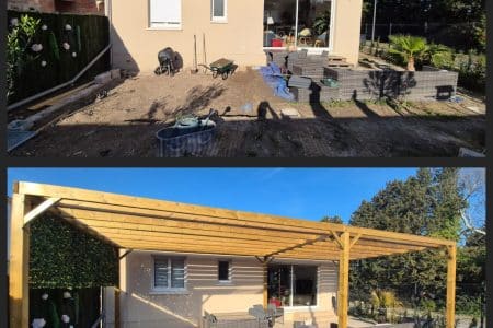 pergola en bois, satisfaction avis client réalisation