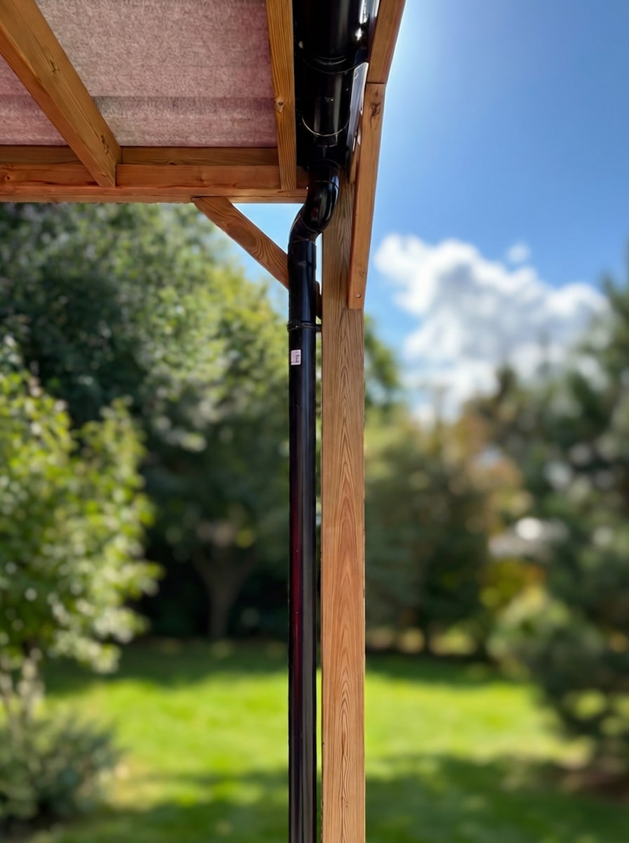 Pergola bois Ma Pergola Bois posée chez un client — règlement carte bancaire Up2pay 3D Secure