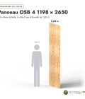 Plaque OSB 1196x2650 de 12 mm, OSB 4 à bords droits, sans usinage : longueurs à l’échelle
