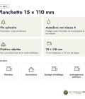 Planchette autoclave 15x110 emboîtable, pin sylvestre vert sans usinage : caractéristiques