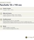 Planchette autoclave 15x110 emboîtable, pin sylvestre vert sans usinage : commande et livraison