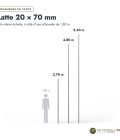 Latte autoclave grise 20x70 en pin raboté : longueurs à l’échelle