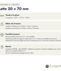 Latte autoclave verte 20x70 en pin sylvestre : commande et livraison