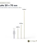 Latte autoclave verte 20x70 en pin sylvestre : longueurs à l’échelle