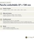 Lame emboîtable 27x130 en pin autoclave vert, standard sans usinage : commande et livraison