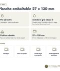Lame emboîtable grise 27x130, pin traité autoclave gris sans usinage : caractéristiques