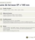 Lame pin 27x145 autoclave vert pour sol sous pergola, sans usinage : commande et livraison