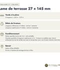 Lame de terrasse grise 27x145 en pin autoclave classe 3, 4,20 ou 5,10 m : commande livraison