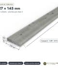 Lame de terrasse grise 27x145 en pin autoclave classe 3, 4,20 ou 5,10 m : piece cotee