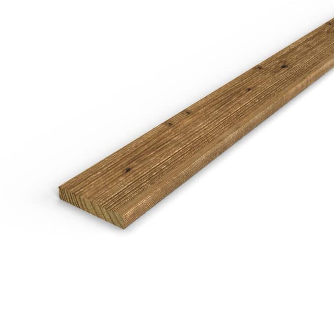 Lame de terrasse marron 27x145, pin de Suède autoclave classe 3, 4,20 ou 5,10 m : piece