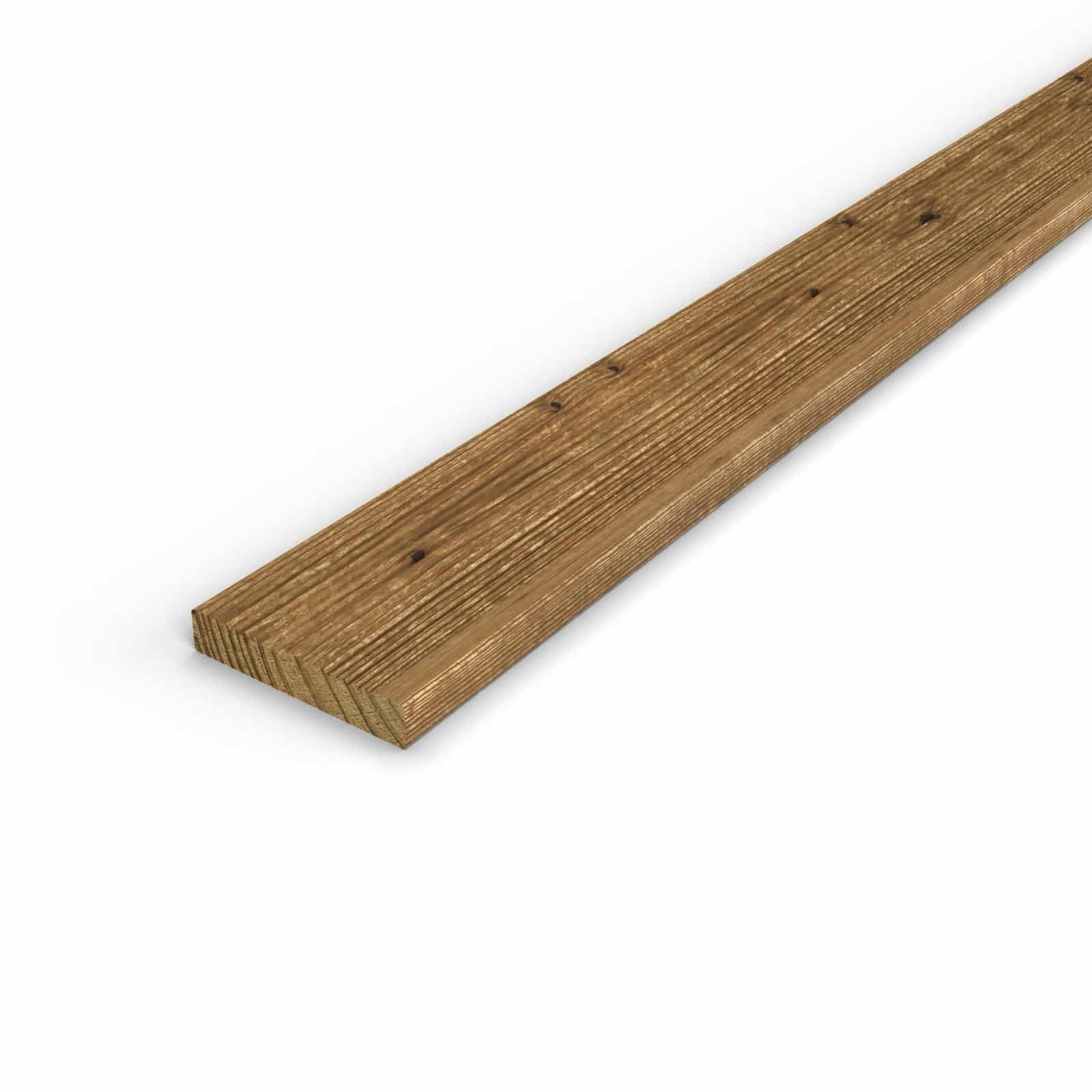 Lame de terrasse marron 27x145, pin de Suède autoclave classe 3, 4,20 ou 5,10 m : piece