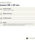 Tasseau noir 28x42 en pin traité autoclave : commande et livraison