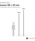 Tasseau noir 28x42 en pin traité autoclave : longueurs à l’échelle