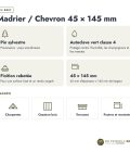Madrier 45x145 standard sans usinage, pin autoclave : caractéristiques