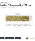 Madrier 45x195 standard sans usinage, pin autoclave : plan de section coté