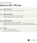 Chevron 45x70 standard sans usinage, pin autoclave vert : commande et livraison
