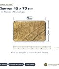 Chevron 45x70 standard sans usinage, pin autoclave vert : plan de section coté