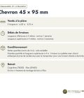 Chevron 45x95 standard sans usinage, pin autoclave vert : commande et livraison