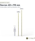 Chevron 45x95 standard sans usinage, pin autoclave vert : longueurs à l’échelle