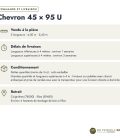 Chevron en U 45x95 à une rainure, pin autoclave vert sans usinage : commande et livraison
