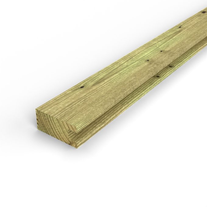 Chevron en U 45x95 à une rainure, pin autoclave vert sans usinage : pièce seule