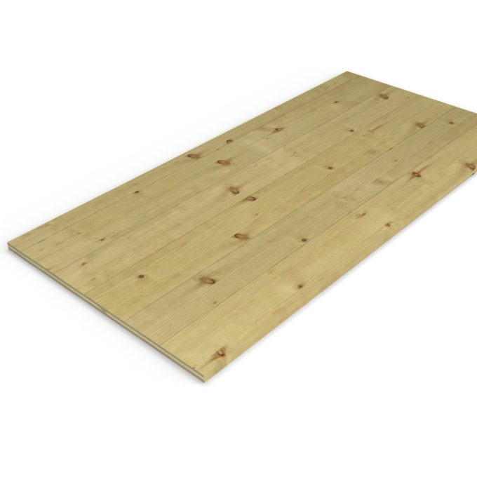 3 plis traité 635x1260 en épicéa autoclave, 19 mm, sans usinage : pièce seule