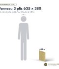 3 plis traité 635x380 en épicéa autoclave, 19 mm, sans usinage : longueurs à l’échelle