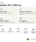 Madrier 70x220 standard sans usinage, pin autoclave : caractéristiques