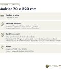 Madrier 70x220 standard sans usinage, pin autoclave : commande et livraison