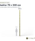 Madrier 70x220 standard sans usinage, pin autoclave : longueurs à l’échelle