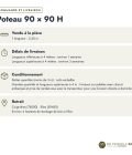Poteau 90x90 profil H rainuré, pin autoclave vert, sans usinage : commande et livraison