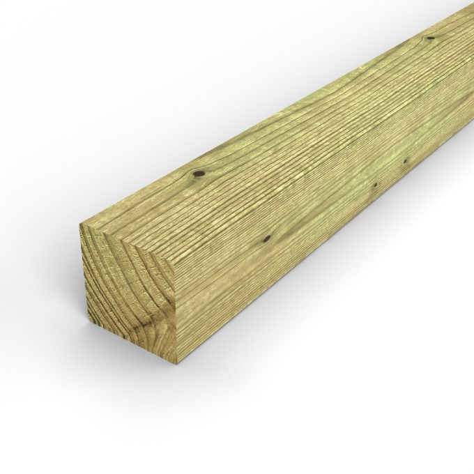Poteau bois 90x90 standard sans usinage, pin autoclave : pièce seule
