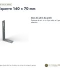Équerre galvanisée 140x70, largeur 30 mm, acier de 1,5 mm, à l'unité : usages