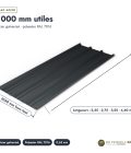Bac acier anthracite 63/100 pour carport et pergola : pièce cotée et longueurs