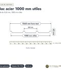 Bac acier anthracite 63/100 pour carport et pergola : plan de section coté