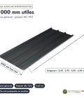 Bac acier anti-condensation anthracite pour carport : pièce cotée et longueurs