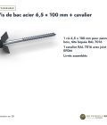 Vis bac acier carport 6,5x100 avec cavalier RAL 7016, à l'unité : boite ou ensemble