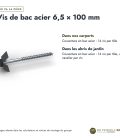 Vis bac acier carport 6,5x100 avec cavalier RAL 7016, à l'unité : usages