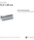 Vis et cheville béton 6x60, vis zinguée T30 et cheville Ø 10, boîte de 200 : usages